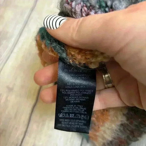 Anthropologie Moth Murray Striped Cowl Neck Sweater Wool Mohair Blend Size XS - Picture 8 of 9